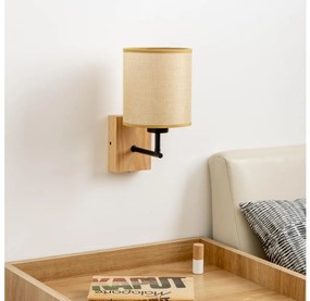Brilagi - Nástenná lampa NUBILA WOOD 1xE27/25W/230V dub/svetlohnedá