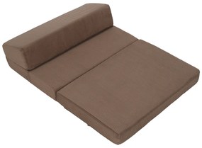Skladacie kreslo/matrac VEDIS, svetlo hnedá
