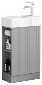 Voľne stojaca skrinka s umývadlom Houseland Ruvin 46 cm sivá