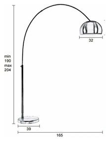 Stojacia lampa White Label Metal Bow