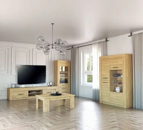 Vitrína LENS 125 cm dub hickory