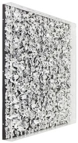 Silver Flower obraz čierny/strieborný 100x100 cm
