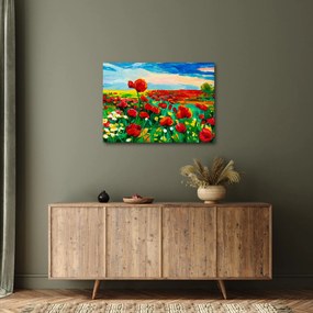 Obraz poľa s vlčími makmi (70x50 cm)