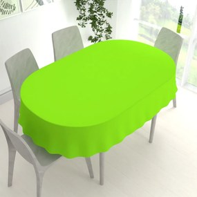 Biante Dekoračný oválny obrus Rongo RG-041 Žiarivý zelený 100x160 cm