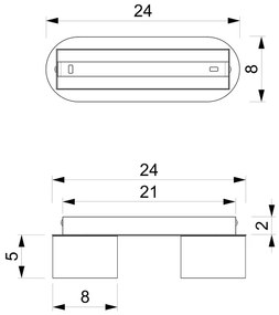 Stropné svietidlo DIXIE 2xGX53/11W/230V biela