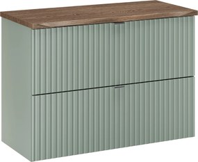 Comad Kúpeľňová skrinka pod doskové umývadlo SET-LRG B NAT Casella 80 zelená/dub casella