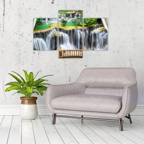 Obraz - Výhľad na kúzelné vodopády (90x60 cm)