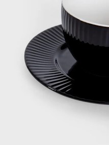 Šálka SIENA s podšálkou, čierna 733307 240 ml