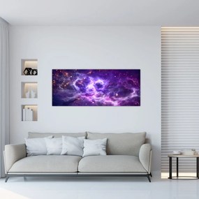 Obraz - Fialový vesmír (120x50 cm)