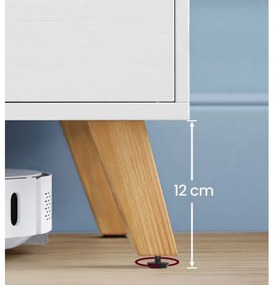 Televízny stolík BASTOR biely