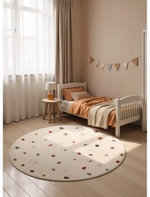 Krémový detský koberec ø160 cm Funny Dots – Hanse Home