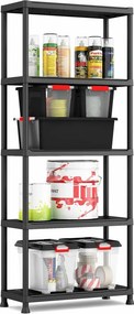 KIS-KETER Tribac 009509BK Regál Plus, 5 políc, šírka 75 cm