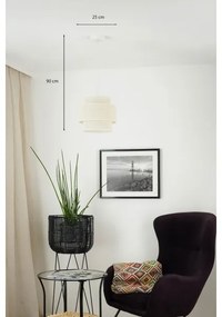 Brilagi - Luster na lanku SPACE YUTE 1xE27/15W/230V pr. 25 cm krémová/biela