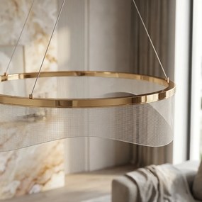 Toolight Toolight, LED závesné svietidlo 40cm, 20W, 1500 lm, G144-CP, zlatá, OSW-04700