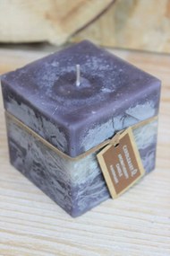 Antracit voňavá sviečka v tvare kocky 7,5cm