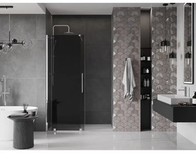 Mexen Velar, posuvné sprchové dvere do otvoru 160 cm, 8mm šedé sklo, chrómová, 871-160-000-41-01