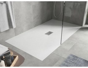 Mexen Hugo, obdĺžniková sprchová vanička SMC 150 x 100 cm, biela, oceľová krytka, 42101015-X