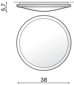 LED stropné svietidlo Junona 38 3000K chróm