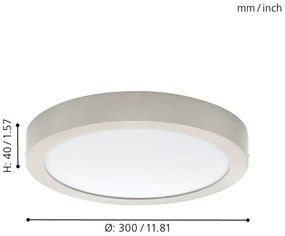 Eglo 32443 - LED stropné svietidlo FUEVA 1 LED/24W/230V