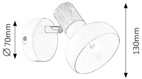 Rabalux 5943 - Nástenné bodové svietidlo HOLLY 1xE14/40W/230V biela