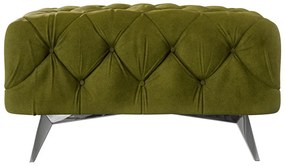 Zelená zamatová podnožka Chelsea – Ropez