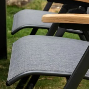 Doppler YELMO teak - záhradné hliníkové polohovacie kreslo