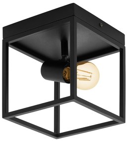 EGLO Stropné designové svietidlo SILENTINA, čierne, 18x18cm