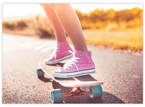 Sklenený obraz skateboardu (70x50 cm)