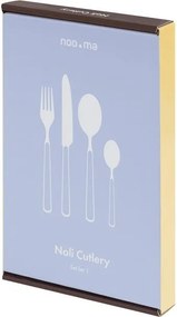 Hnedý/v striebornej farbe antikoro príbor 4 ks pre 1 osobu Noli – noo.ma
