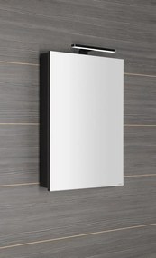 Sapho Sapho, GRETA galérka s LED osvetlením, 50x70x14cm, čierna mat, GR055-0035