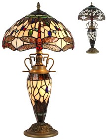 Lampa Tiffany Double Lit Prezent 1710 PESTRÁ VÁŽKA 30*56