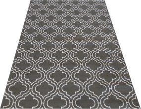 DY Sivo-biely koberec s geometrickým vzorom Soho 01 Rozmer: 80x150 cm