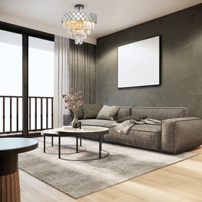 Luster Carisma, 1x krištáľové/chrómové kovové tienidlo, (fi 50cm), ch