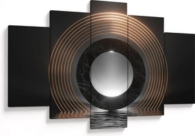 Obraz - Abstrakcia, mesiac nad vodou (150x105 cm)
