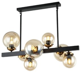 Klausen 106004 - Luster na tyči HYPERION 7xE27/7W/230V čierna/béžová