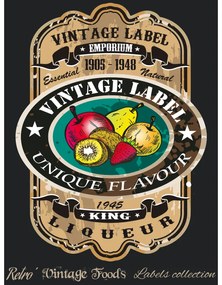 Ceduľa Vintage Label - Unique Flavour
