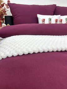 Mušelínové obliečky 140x200 vínové – 100 % bavlna, jemné, priedušné, luxusné, na zipsMušelínové obliečky 140x200 vínové – 100 % bavlna, jemné, priedušné, luxusné, na zips