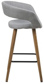 Dizajnová pultová stolička Natania, svetlo šedá