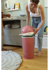 Tmavoružový plastový odpadkový kôš na plienky 25 l Whale – Kindsgut