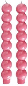 BUBBLES Sada sviečok 2 ks 24 cm - ružová