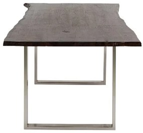 Harmony jedálenský stôl 160x80 cm tmavohnedý / chróm