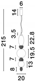 LED farebné moderné svietidlo Obrie 3