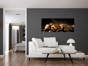 Obraz - Kávové zrná (120x50 cm)