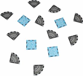 KIK Magnetické stavebnicové kocky 3D – mesto a autá, 91 dielov