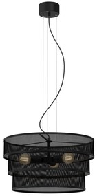 Luster na lanku GLUM 3xE27/60W/230V čierna