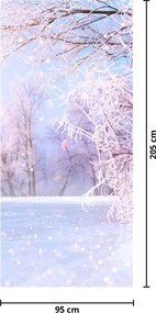 Fototapeta na dvere - Mrazivá zima (95x205cm)