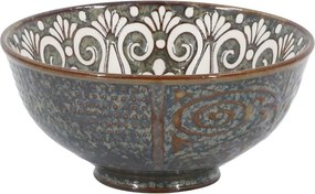 Opálová porcelánová miska s kvetmi vnútri Arés - Ø 12*5,5 cm / 300 ml