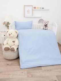 Bavlnené obliečky Renforcé do postieľky – Jasmine svetlo modrá