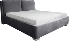 Sivá dvojlôžková posteľ Mazzini Beds Vicky, 180 x 200 cm