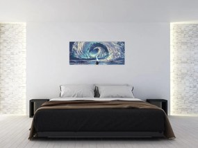 Obraz - Ilustrácia chlapca s kopijou (120x50 cm)